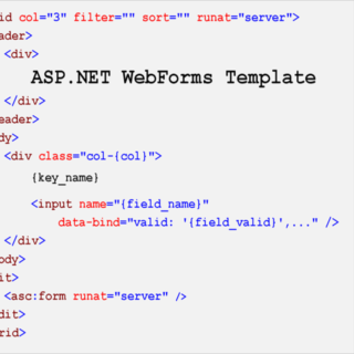 ASP.NET WebForms Template - High development technology
